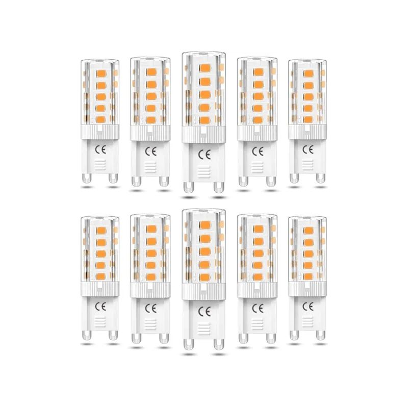 10er-pack Dimmbare G9-led-lampen, 5 W Warmweiß (3000 K), Entspricht 50 W Halogenlampe, Ac 110/220 V [energieklasse F] God