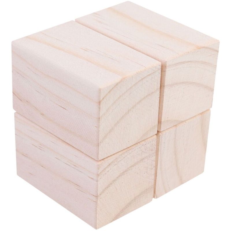 4 Holzmöbelfüße Für Sofas, Couchtische, Inneneinrichtungen - 3x3x5 Cm (4er-set)