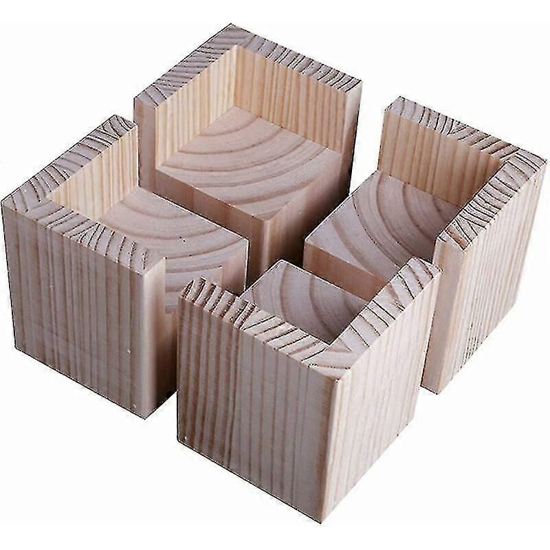 Set Mit 4 Möbelfüßen, Holzmöbelfüße, Bettfüße, Tischfüße, Nachttischfüße (abmessungen: 5 X 5 X 5 Cm)