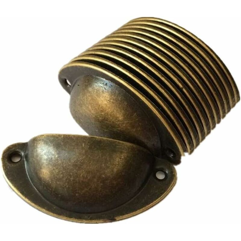 Türgriffe, 12er-set, Vintage-stil, Muschelförmig, Für Türen, Schränke Und Möbel.