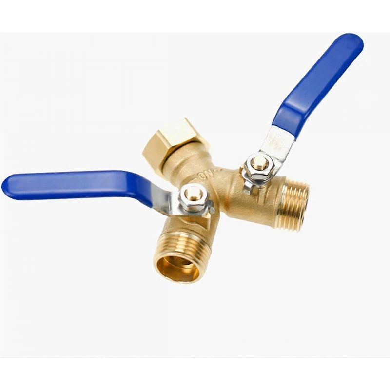 Y-verbinder Für Gartenschlauch Mit Absperrventil, Robuster 2-wege-y-verbinder, 3/4-zoll-y-ventil