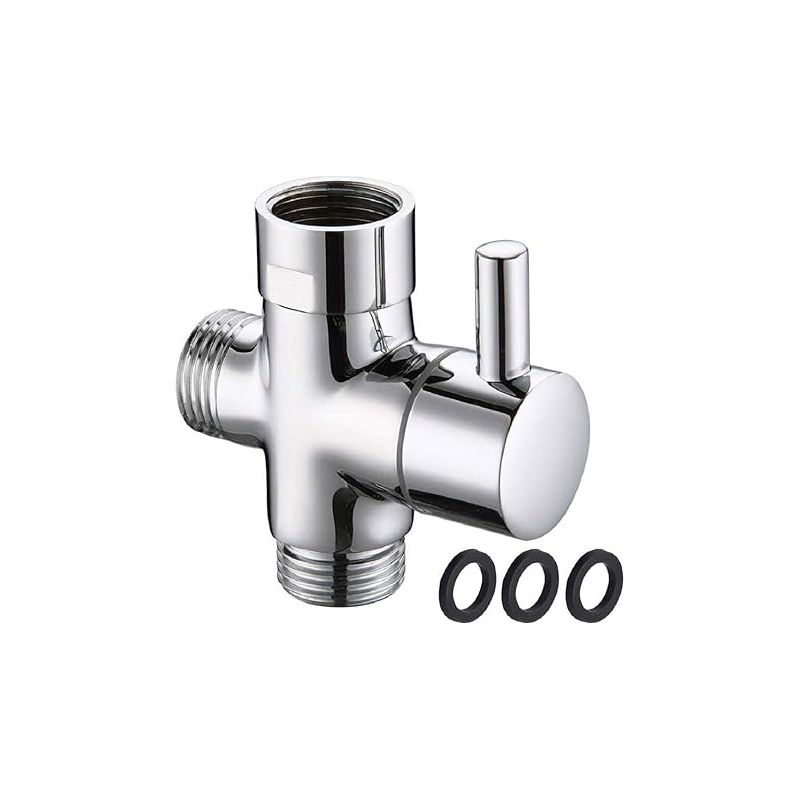 3-wege-duschumsteller, 20-mm-messingventil G 1/2", Duschadapter Aus Poliertem Chrom