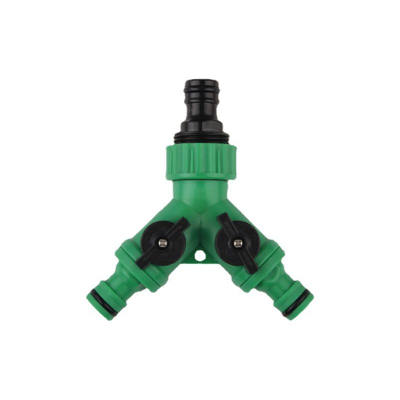 Set Mit 2 Zweiwege-abzweigverbindern Für Gartenschläuche, Doppelwasserhahn, Kompatibel Mit Waschmaschine, Gartenschlauch Und Blumenbeet.