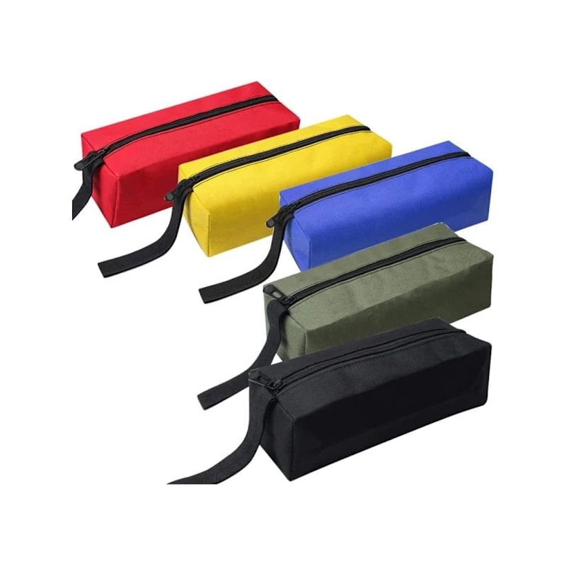 Set Mit 5: Kleine Werkzeugaufbewahrungstaschen – Canvas-taschen Mit Reißverschluss, Ideal Zur Aufbewahrung Von Schraubendrehern, Stiften Und Kleinen Gegenständen.