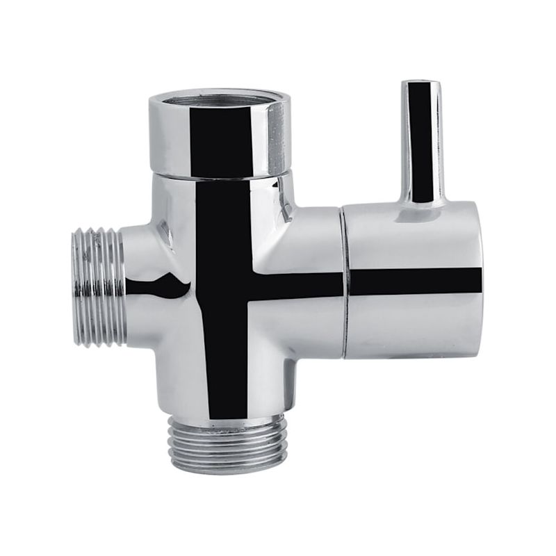 3-wege-t-förmiges Umstellventil Für Dusche, Wc, Bidet, Wasseranschluss, Verchromt