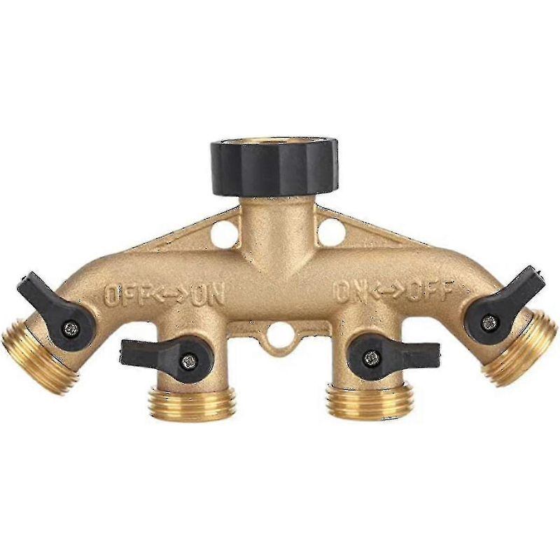 Gartenschlauchverteiler Aus Messing – 4-wege-wasserverteiler (europäisches Gewinde)
