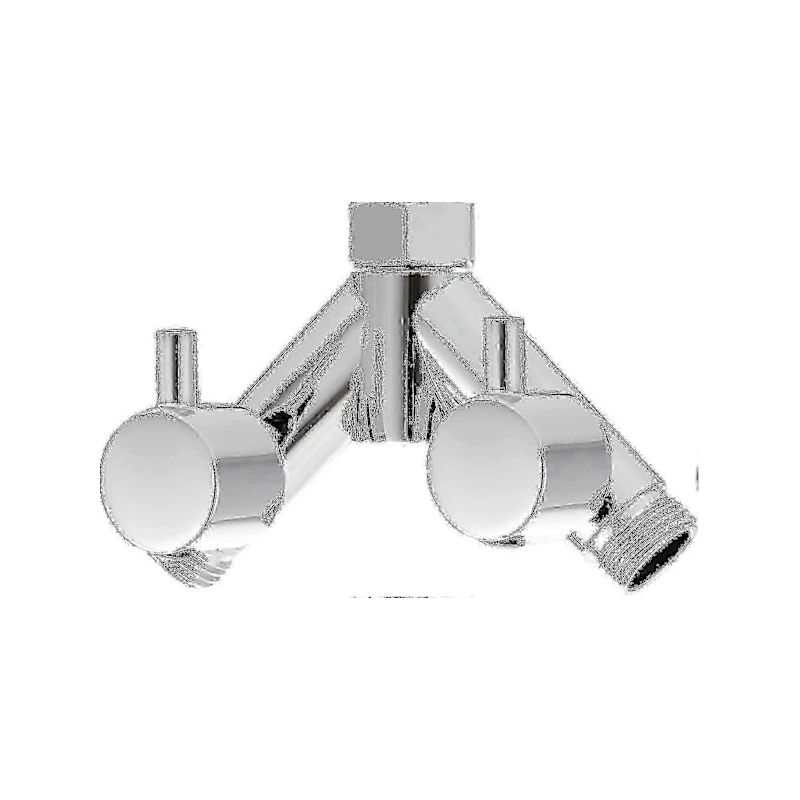 Absperrventil Aus Messing Für Die Dusche, 2-wege-y-verteiler (1/2 Zoll) Für Schlauch Und Duschkopf, Verchromt