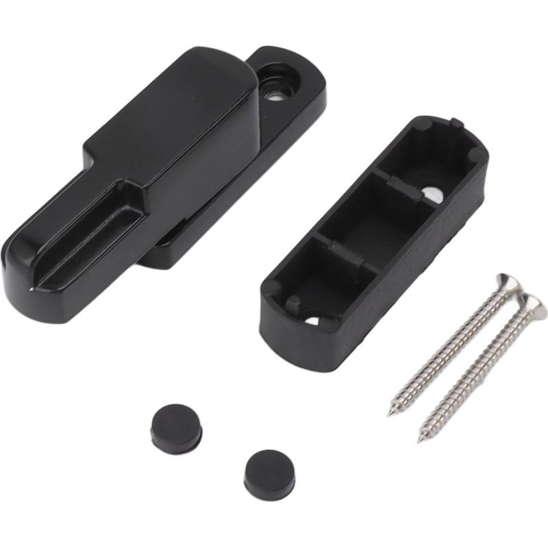 T-förmiges Schiebefensterschloss Aus Aluminiumlegierung. Kindersicherung Für Schiebefenster. Schwarze T-förmige Schiebetürverstärkung.