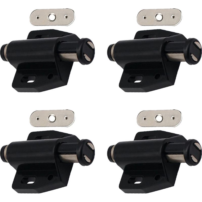Set Mit 4 Magnetischen Türöffnern: Öffnen Und Schließen Durch Einfaches Drücken. Leistungsstarke Magnetische Schließlösung Für Möbel, Schränke Und Garderoben.