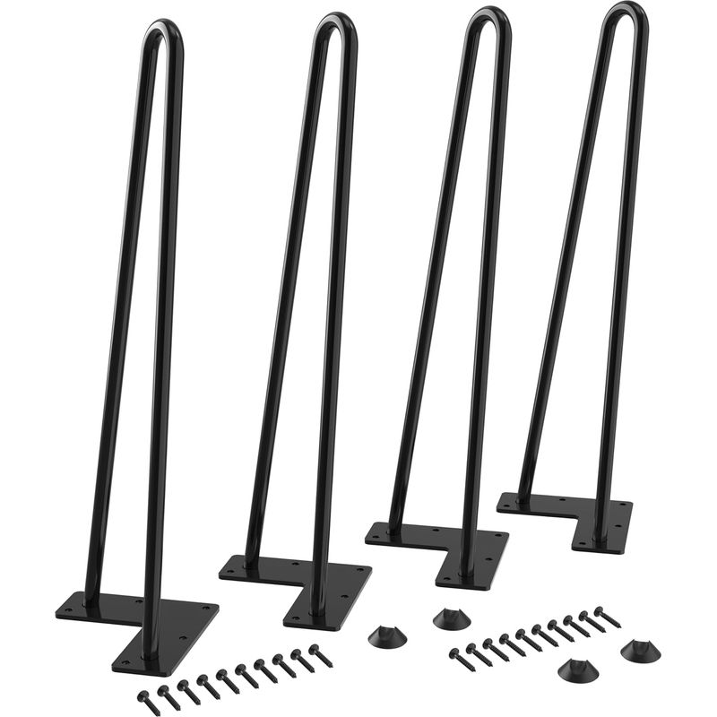 45 Cm Lange Haarnadel-tischbeine, Tragfähigkeit Bis Zu 204 Kg, Mit Schutzkappen, Mid-century Modern Stil, Für Möbel Und Couchtische.