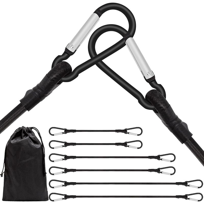Elastisches Seil Mit Karabinerhaken, 60 Cm, 100 Cm, 160 Cm, Langes Elastisches Seil Mit Karabinerhaken Für Camping, Planen, Fahrradträger, Zelte, Autos