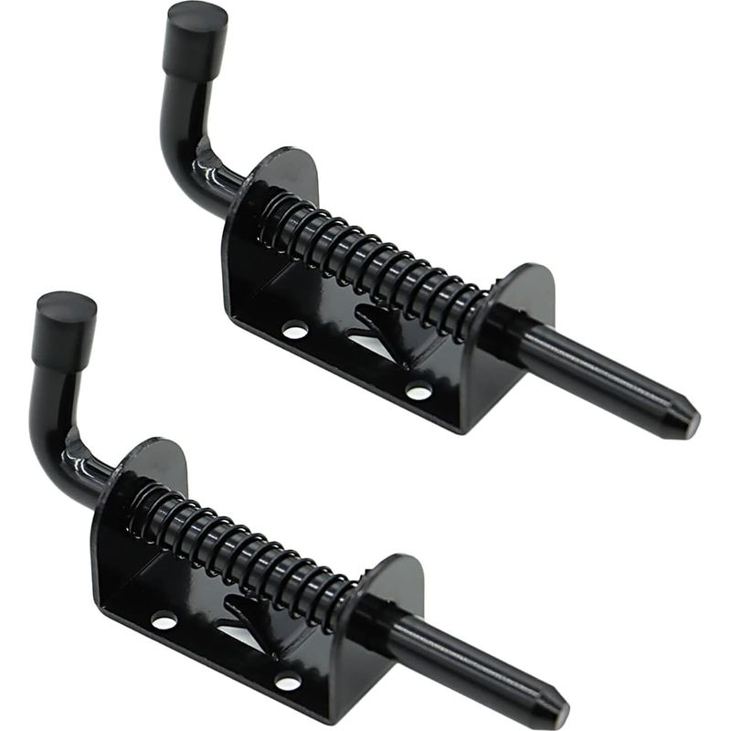 Set Aus 2 Federzylinderschlössern 12,7 Cm (5 Zoll), Robuste Stahl-schiebeschlösser Für Türen, Schränke Und Truhen, 2 Mm Innen- Und Außenstärke.