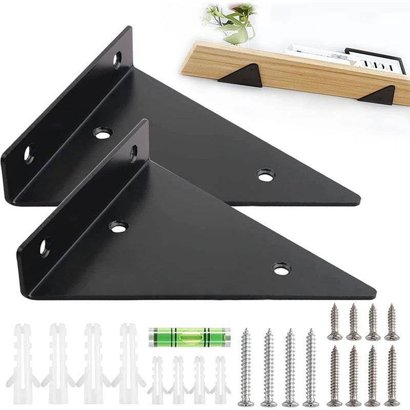 Regalwinkel – Set Mit 2 Dreieckigen Winkeln 130 X 170 Mm Für Regalböden, Unsichtbare Winkel, Stabile Halterungen, Quadratisch