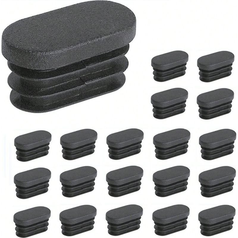 100 Ovale Kunststoff-endkappen 15 X 30 Mm Für Möbel- Und Stuhlbeine, Kappen Für Ovale Rohre.