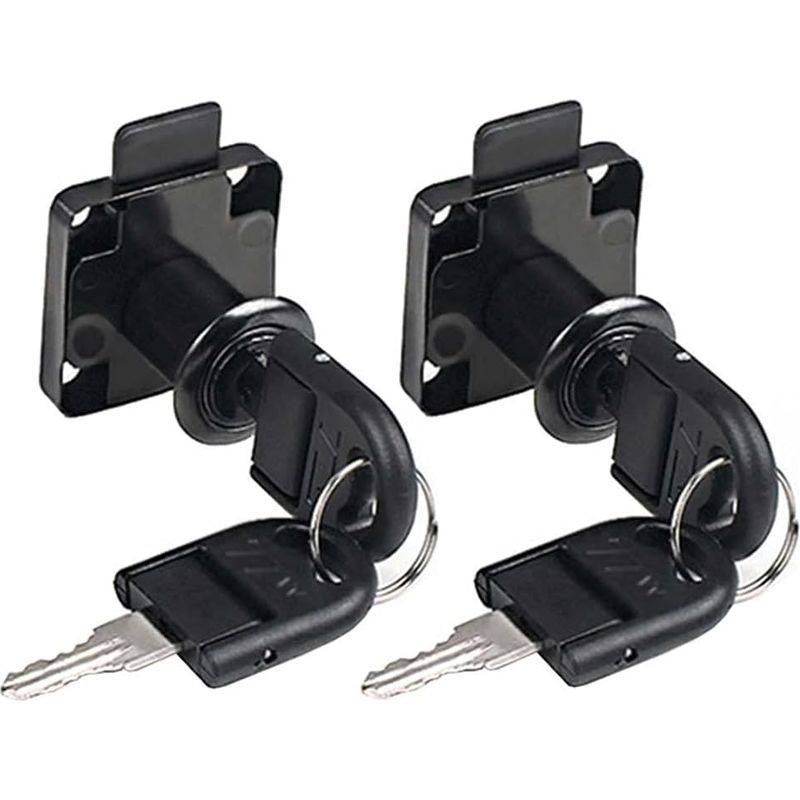 Nockenschloss Mit Passendem Schlüssel, Sicherheitsschloss Für Schränke, Schubladen, Aufbewahrungseinheiten, Briefkästen Usw. Schwarz (2er-pack)