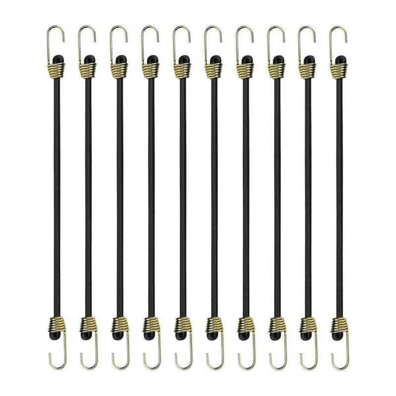 Gummibänder Mit Haken, 10er-pack, 24 Cm, Kleine Verstellbare Kordeln Mit Haken, Mini-gummibänder Für Planen Und Gepäck
