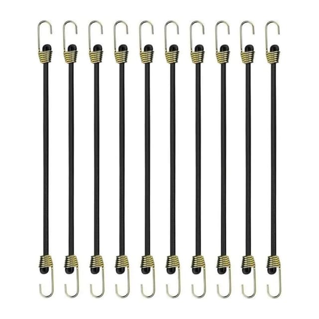 Gummibänder Mit Haken, 10er-pack, 24 Cm, Kleine Verstellbare Kordeln Mit Haken, Mini-gummibänder Für Planen Und Gepäck