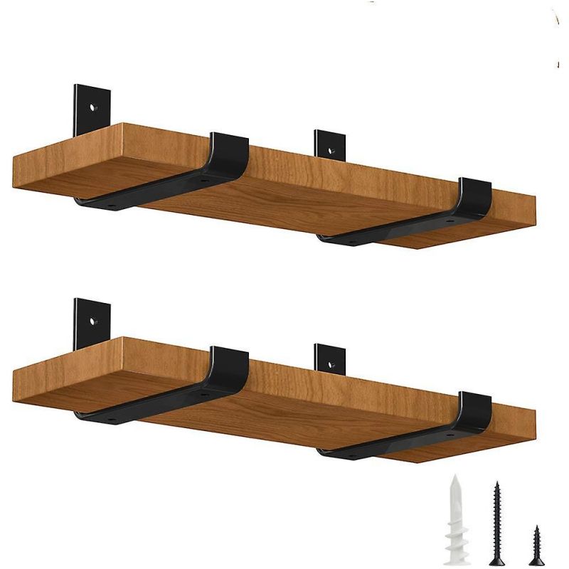 Regalträger (115 X 200 Cm) – 20 Cm – Stabile L-förmige Wandregalträger, Schwarz