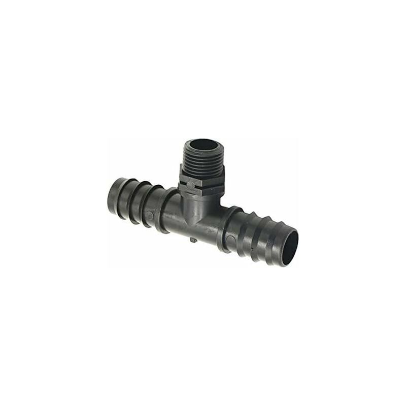 10 T-stücke Mit Außengewinde 1/2 Bis 25 Mm Für Gartenschläuche, 2-wege, Langlebig (farbe: 1/2 Bis 25 Mm)
