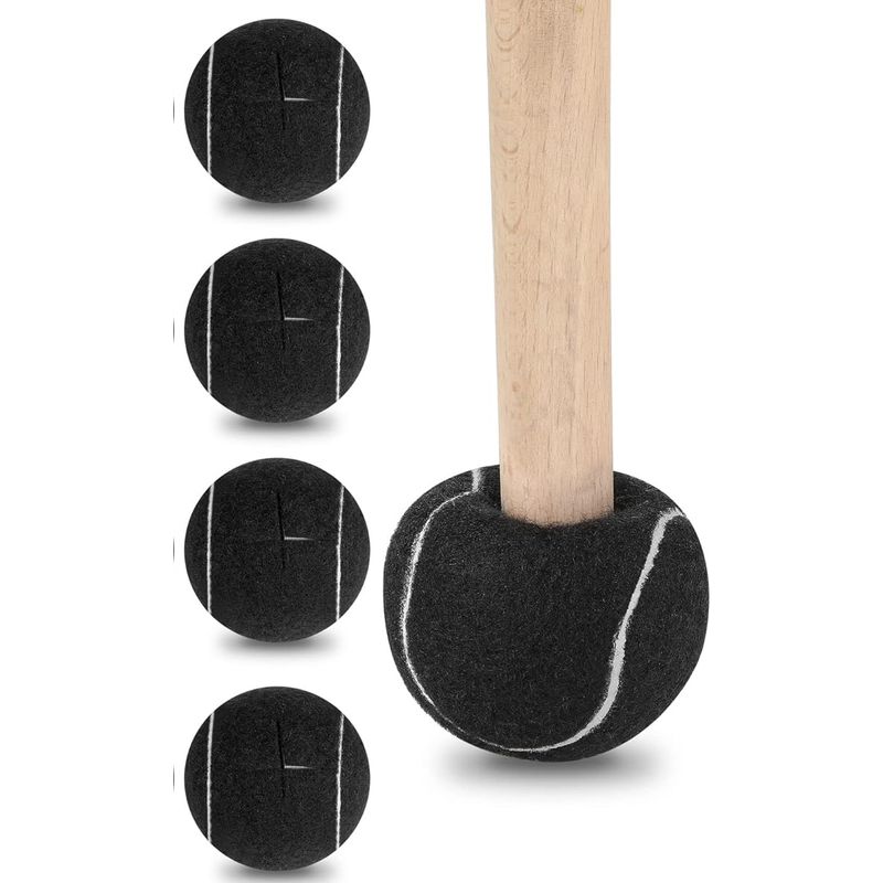 Großpackung Tennisbälle, Für Möbelfüße, Stuhlbeinschoner, Bodenschoner, Tischbeinschoner (schwarz).