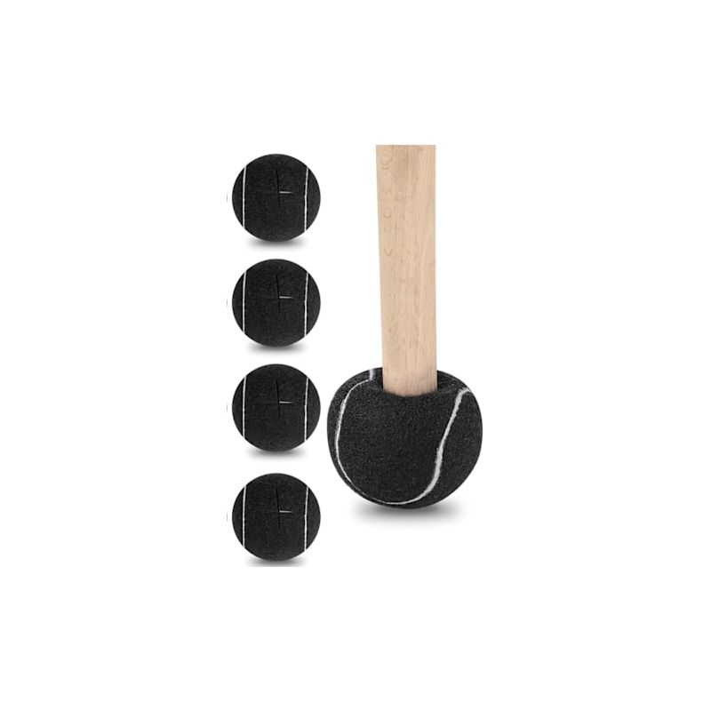 Möbelbeinschoner In Tennisballform (großpackung), Stuhlbeinschoner In Tennisballform Zum Schutz Von Böden, Tischbeinschoner In Kugelform (schwarz)