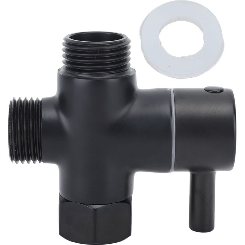 3-wege-g1/2-kupfer-duschumstellventil Für Handbrausearm, Schwarz
