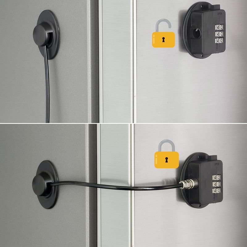 Schwarzes Digitales Zahlenschloss Für Schrank, Kühlschrank