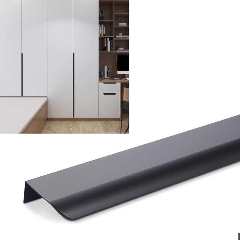 Set Mit 5 Schwarzen, Unsichtbaren Küchengriffen – 224 Mm Durchmesser – Mattschwarz
