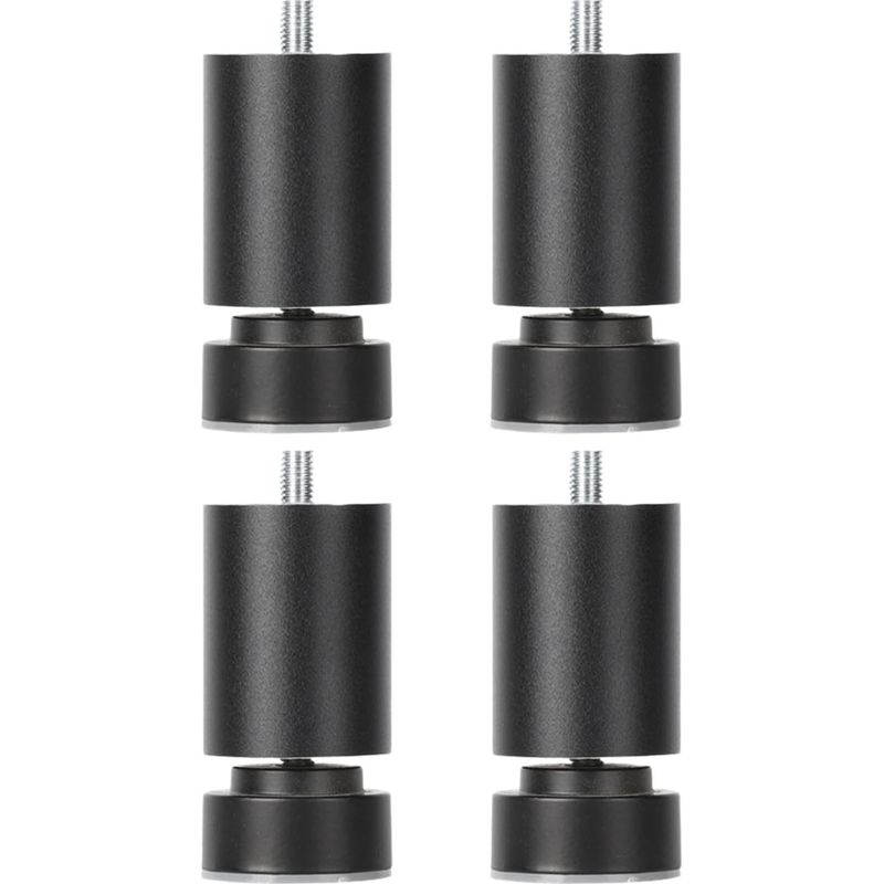 Set Mit 4 M10-gewinde-bettfüßen, Möbelfüßen, Tischbeinen, Robusten Ersatz-sofabeinen, M10 Für Schränke, Schwarz, 6 Cm