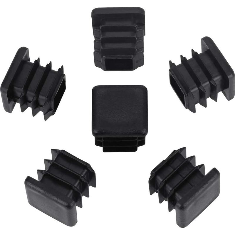 Packung Mit 20 Stuhlbeinschonern, Vierkantrohrschonern, Quadratischen Kunststoffschonern Für Möbelbeine, Trampolin, Schrank, Regal, Stuhl, 13 X 13 Mm
