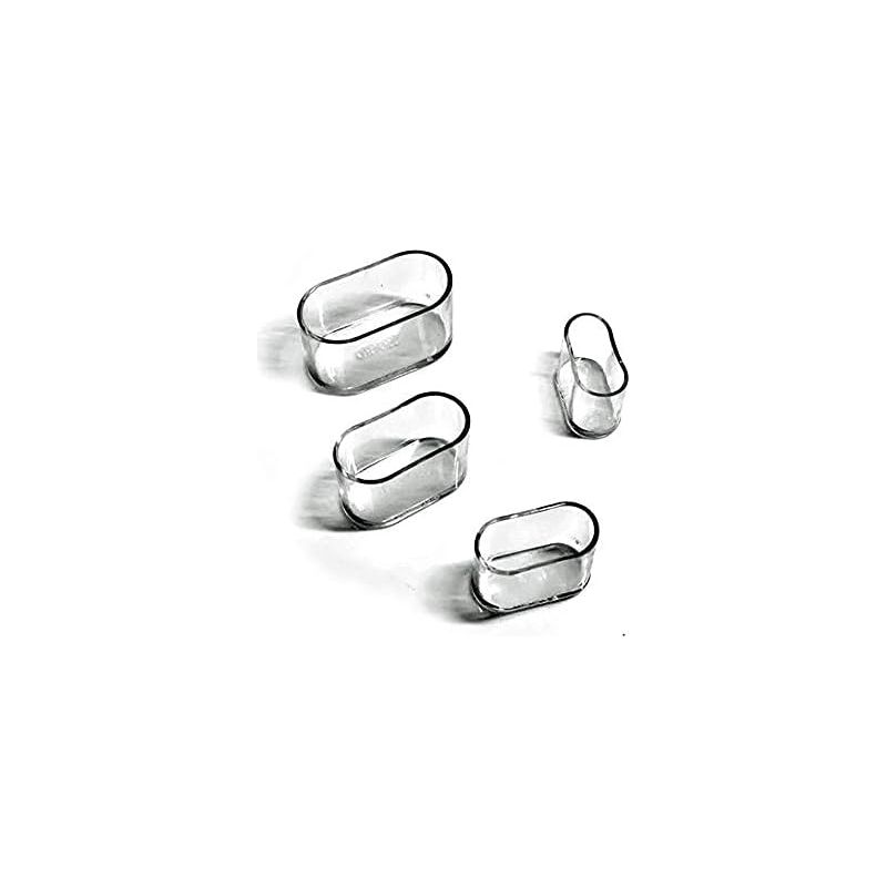 Ovale Silikongleiter Für Stühle, Möbelbeine, Tische Und Böden, 8 Bis 24 Stück – Transparent / 24 Stück 15 X 30 Mm