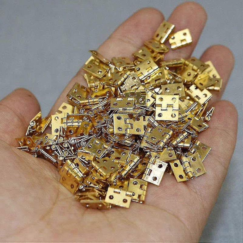 50 Mini-scharniere Aus Messing Für Schmuckkästchen Mit Schrauben, Kleine Scharniere Für Holzmöbel Und Schränke, 10 X 8 Mm