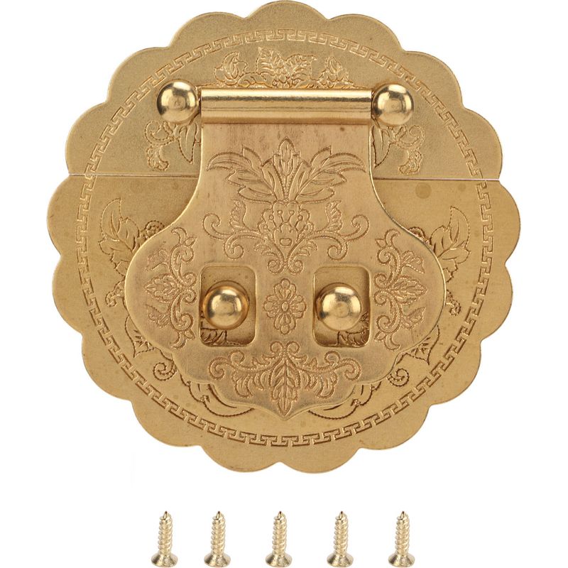 Schnallenverschluss Aus Messing Im Retro-stil, 8 Cm Durchmesser, Rostfreies Metallschloss Für Holzschränke Und -kisten
