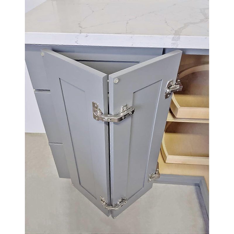 2 Aufsteckbare Scharniere Für Drehbare Tischplatte, Vollflächig, Für Eckschrank-falttüren, Inklusive Schrauben, Ersatzteile Für Eckschrank