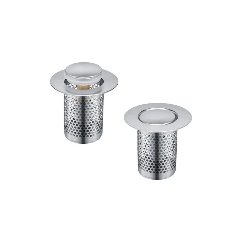 Ablaufgarnitur Aus Edelstahl 304 – Ausziehbarer Ablauf 33 X 51,3 Mm – Einfache Montage, Kompatibel Mit Spülbecken Von 33 Bis 55 Mm Durchmesser