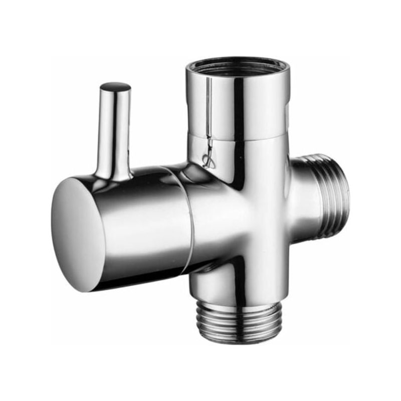 Duscharmatur Aus Verchromtem Messing Mit T-adapter Und G1/2 Duscharm, Universelles 3-wege-umstellventil Für Küche Und Bad.