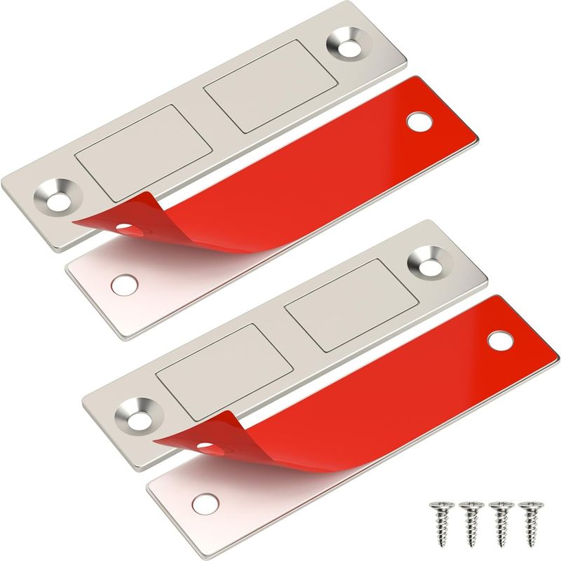 Magnete Für Schranktüren, Set Mit 2 Ultradünnen Magnetischen Türschließern Für Schränke Und Schubladen, Magnete Für Doppel- Und Schmale Schränke