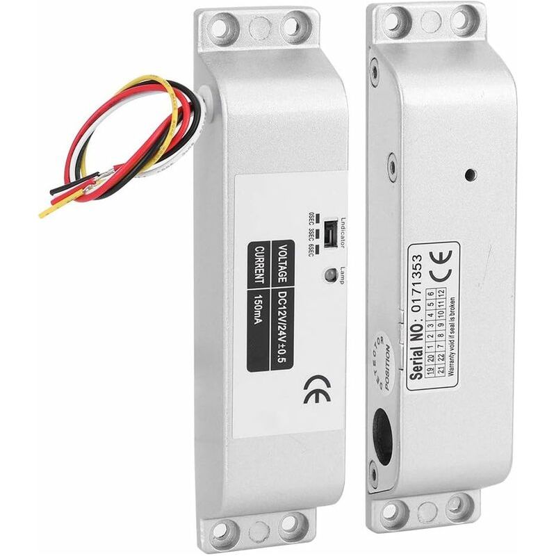 Longziming Elektrisches Riegelschloss, Einstellbare Sicherheitsverriegelung In 0/3/6 Sekunden Für Holz- Und Metalltüren
