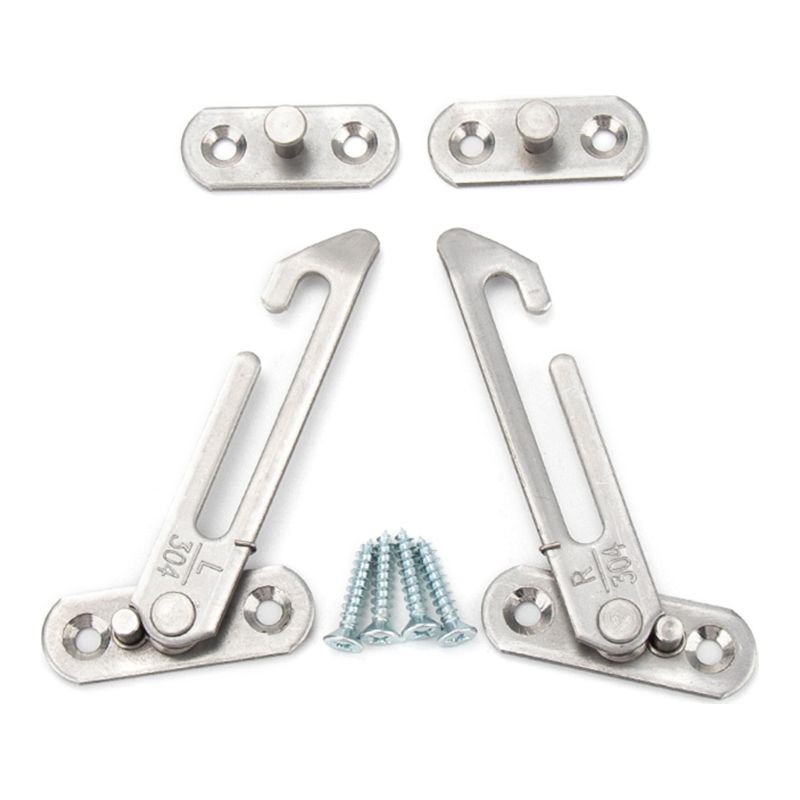Set Mit 2 Fensterstoppern Aus Edelstahl, Verstellbar Und Einfach Zu Montieren.
