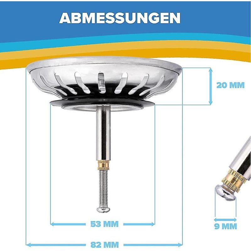 (82 Mm) Kompatibel Mit Blanco Ersatz-abflussgarnitur Für Küchenspülen Und Abflusssieb.