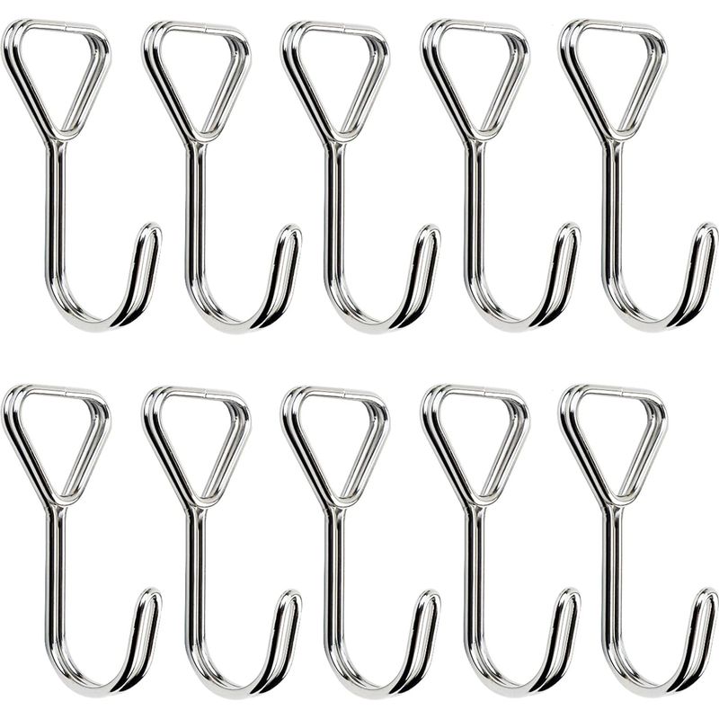 Packung Mit 10 Spiralförmigen Edelstahlhaken Für Gummiseile, Zum Sichern Von Zelten, Fahrrädern Und Gepäck.