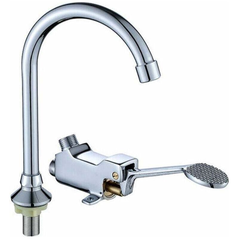 Fußpedal-küchenarmatur Mit Berührungsloser Funktion, Kompatibel Mit Standard-bad- Und Waschbeckenarmaturen.