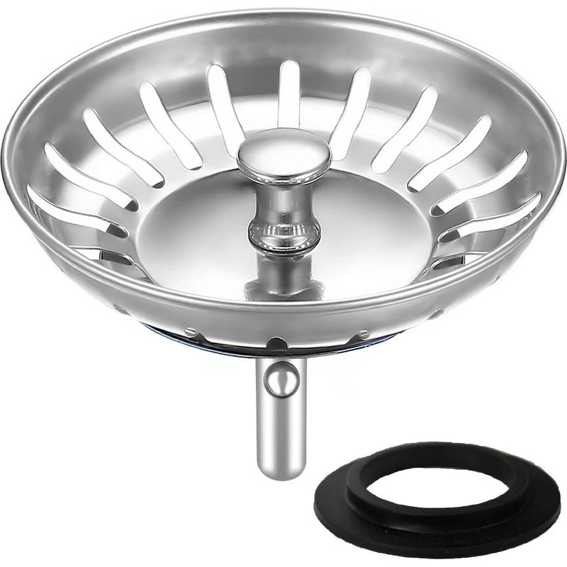 80-mm-spülbeckensieb Aus Edelstahl, Universeller, Verstopfungsfreier Abflussstopfen, Kompatibel Mit Blanco-franke-spülbecken, Inklusive Zusätzlicher Dichtungen