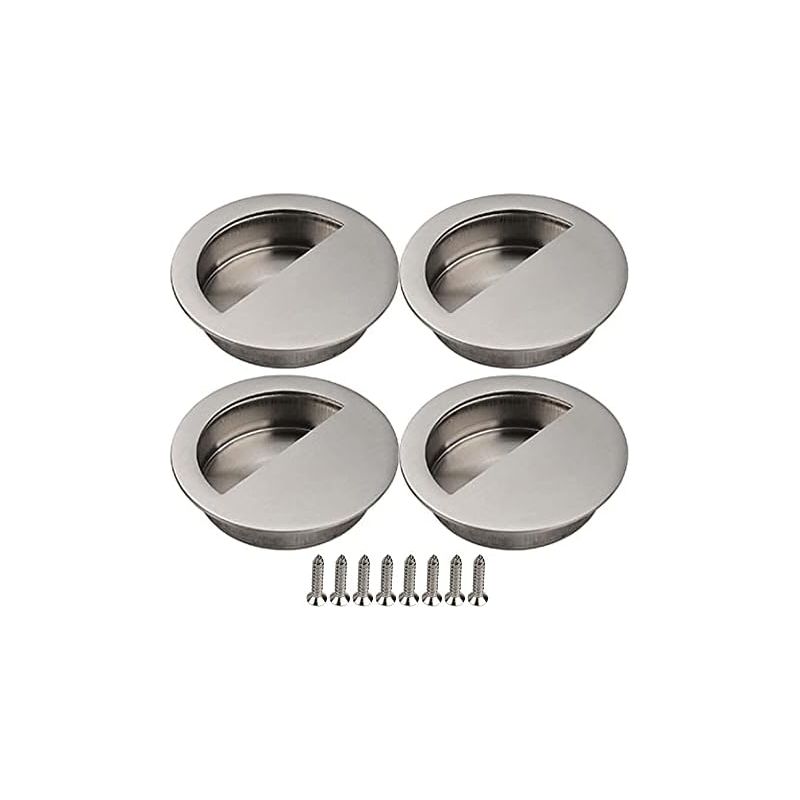 Versenkter Griff Für 50 Mm Schiebetür, Mit Schrauben, Silberfarben.