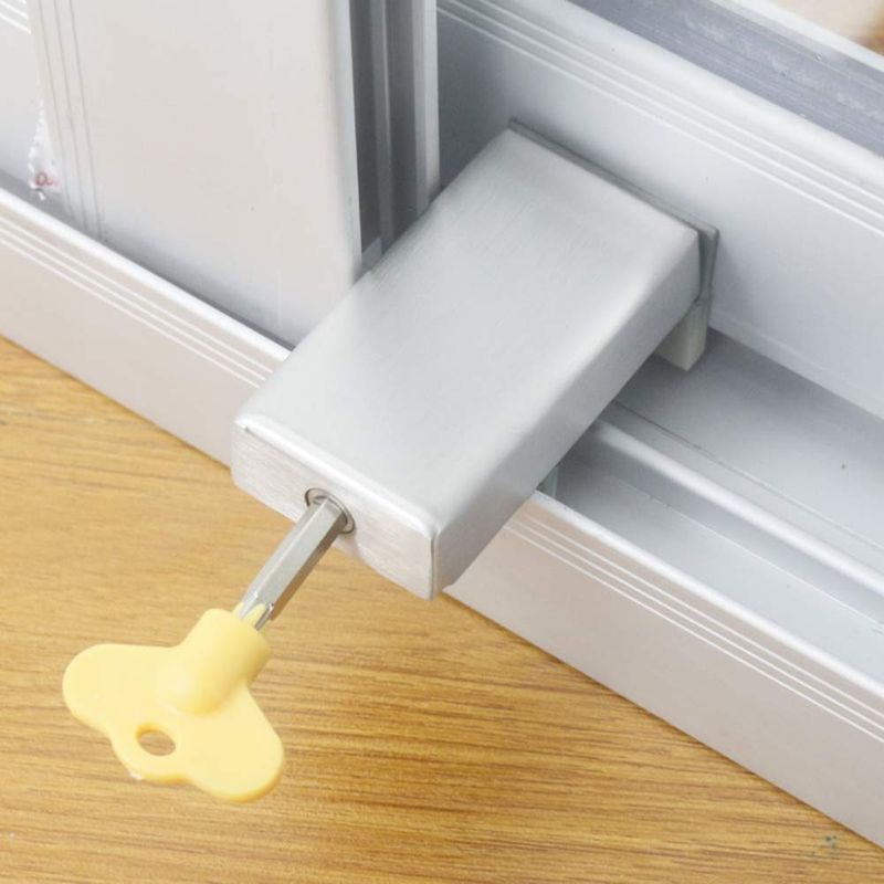 Verstellbares Tür-/fensterschloss, Dicker Schiebestopper, Sicherheit