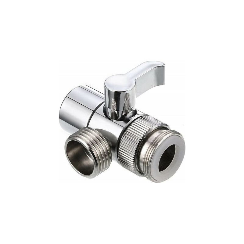 Duschsäulenumsteller, 3-wege-ventil Aus Massivem Messing, Kompatibel Mit Duschschläuchen, Wasserdurchflussregelung (silber), Ab