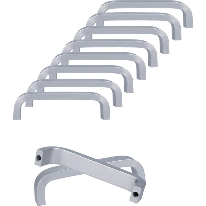 Set Mit 10 Griffen Aus Aluminiumlegierung Für Schubladen Von Badezimmer- Und Küchenmöbeln, Inklusive Schrauben, Für Schränke Und Kommoden (lochabstand)