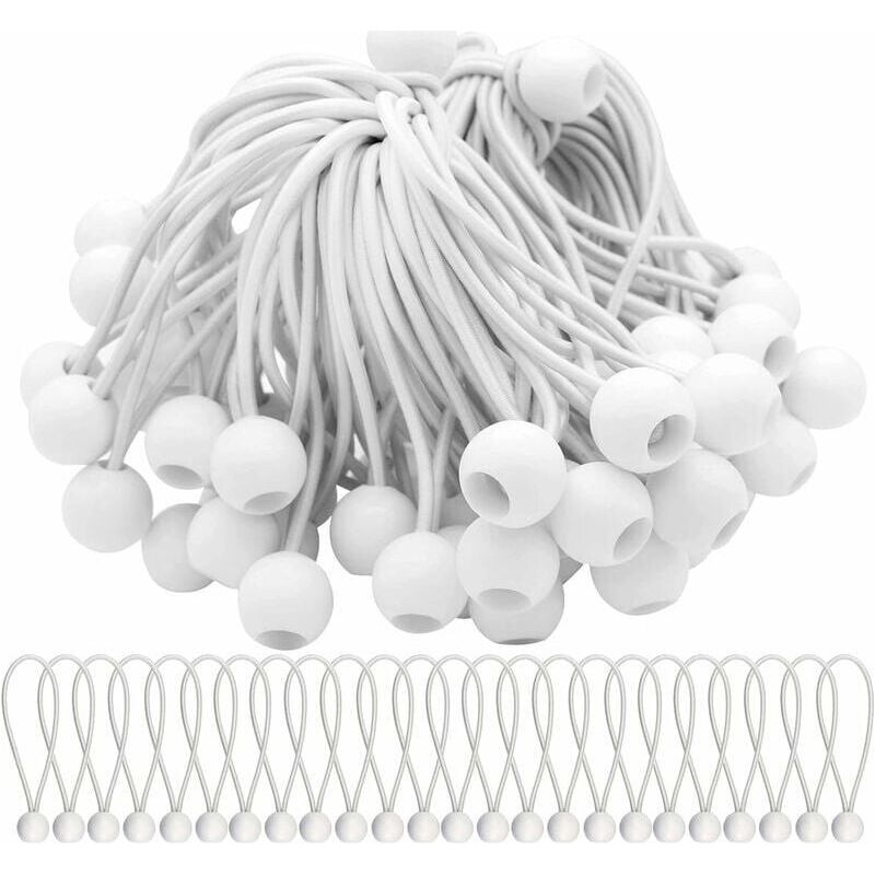 Packung Mit 40 Elastischen Bungee-seilen Mit Kugeln, Gummibändern Für Festzelte, Zelte, Banner Und Planen - Rw Heavy Cords.