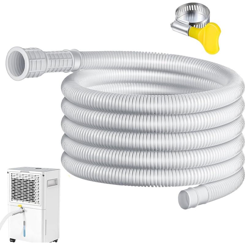 Flexibler Kondensatablaufschlauch 15–25 Mm Für Split-klimaanlagen, 4 Meter Lang – Mit Schlauchschellen – Klimaanlagenzubehör