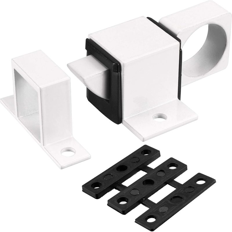 Türschloss Aus Aluminiumlegierung, Automatisches, Federbelastetes Sicherheitsschloss Für Fenster Und Tore, Weiß